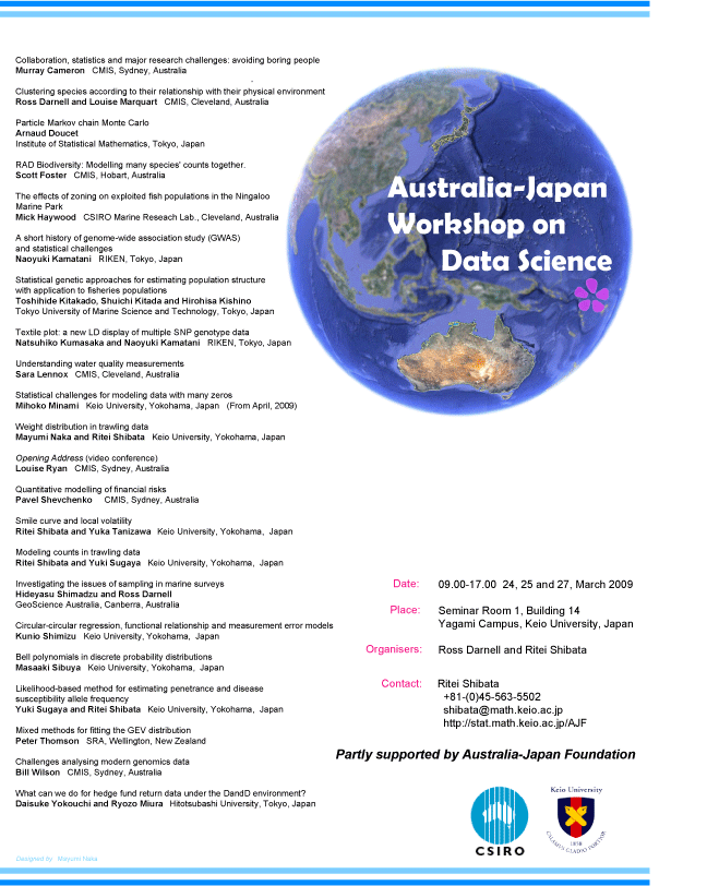 Australia-Japan Workshop on Data Science 2009